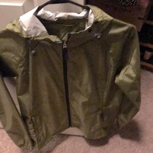 Pea green light women’s windbreaker.